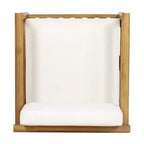 Christopher Knight Home Bonsallo Outdoor Acacia Wood Club Chair with Weather-Resistant Cushions, Teak/Cream