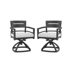 Christopher Knight Home Mirabelle - Sedia girevole in alluminio con cuscini Sunbrella rimovibili (set da 2)