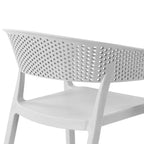 WestinTrends Playa Poltrona da pranzo moderna impilabile in resina per esterni (set da 2)
