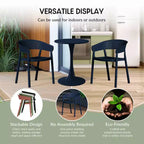 WestinTrends Playa Poltrona da pranzo moderna impilabile in resina per esterni (set da 2)