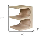 HomeRoots 22 Black And Brown Solid Wood Square End Table