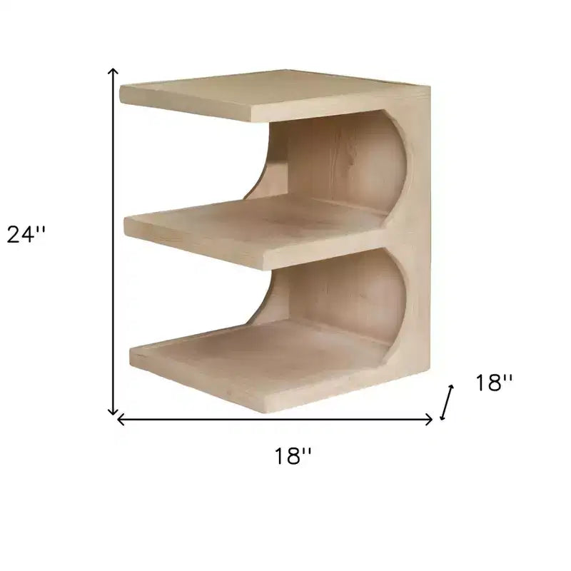 HomeRoots 22 Black And Brown Solid Wood Square End Table