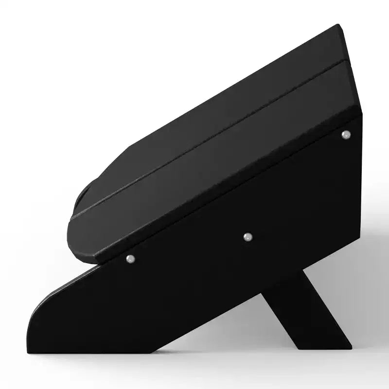 WestinTrends Riviera Set da 4 Pezzi per Esterno in HDPE con Sedie Adirondack Moderne, Poggiapiedi Pieghevoli da Patio e Portabicchieri