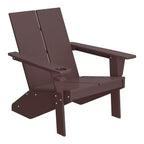 WestinTrends Riviera Set da 4 Pezzi per Esterno in HDPE con Sedie Adirondack Moderne, Poggiapiedi Pieghevoli da Patio e Portabicchieri