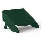WestinTrends Riviera Set da 4 Pezzi per Esterno in HDPE con Sedie Adirondack Moderne, Poggiapiedi Pieghevoli da Patio e Portabicchieri