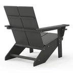WestinTrends Riviera Set da 4 Pezzi per Esterno in HDPE con Sedie Adirondack Moderne, Poggiapiedi Pieghevoli da Patio e Portabicchieri