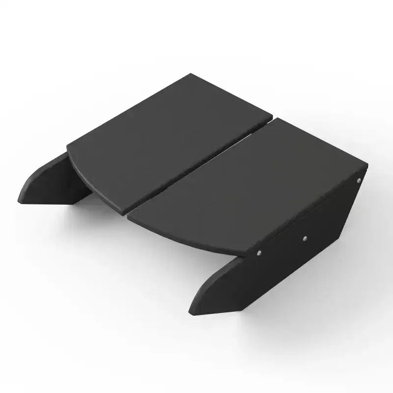 WestinTrends Riviera Set da 4 Pezzi per Esterno in HDPE con Sedie Adirondack Moderne, Poggiapiedi Pieghevoli da Patio e Portabicchieri