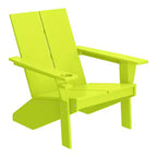 WestinTrends Riviera Set da 4 Pezzi per Esterno in HDPE con Sedie Adirondack Moderne, Poggiapiedi Pieghevoli da Patio e Portabicchieri