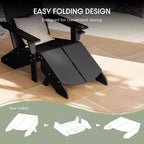 WestinTrends Riviera Set da 4 Pezzi per Esterno in HDPE con Sedie Adirondack Moderne, Poggiapiedi Pieghevoli da Patio e Portabicchieri