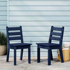 WestinTrends Treehouse Outdoor HDPE Kids Plastic Toddler Dining Chair (Set of Two)