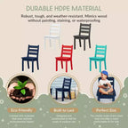 WestinTrends Treehouse Outdoor HDPE Kids Plastic Toddler Dining Chair (Set of Two)