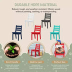 WestinTrends Treehouse Outdoor HDPE Kids Plastic Toddler Dining Chair (Set of Two)