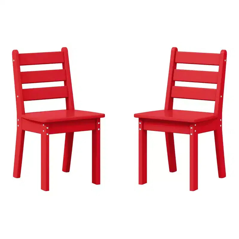 WestinTrends Treehouse Sedia da pranzo in plastica HDPE per bambini per esterni (set da due)