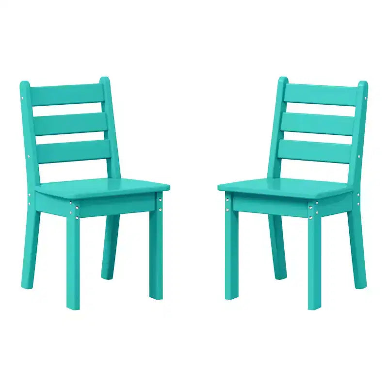 WestinTrends Treehouse Sedia da pranzo in plastica HDPE per bambini per esterni (set da due)