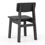 WestinTrends Tiny Terraces Outdoor HDPE Kids Modern Plastic Toddler Dining Chairs (Set of Two)