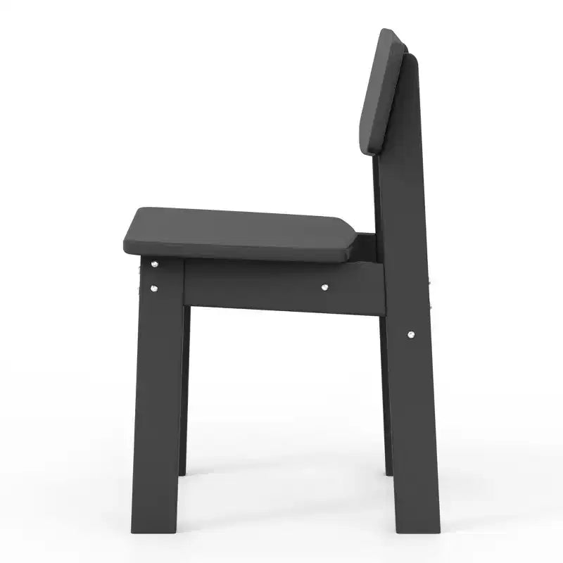 WestinTrends Tiny Terraces Outdoor HDPE Kids Modern Plastic Toddler Dining Chairs (Set of Two)