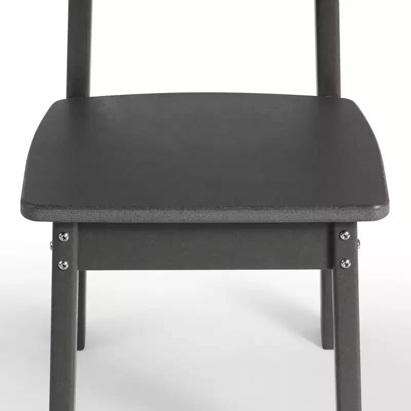 WestinTrends Tiny Terraces Outdoor HDPE Kids Modern Plastic Toddler Dining Chairs (Set of Two)