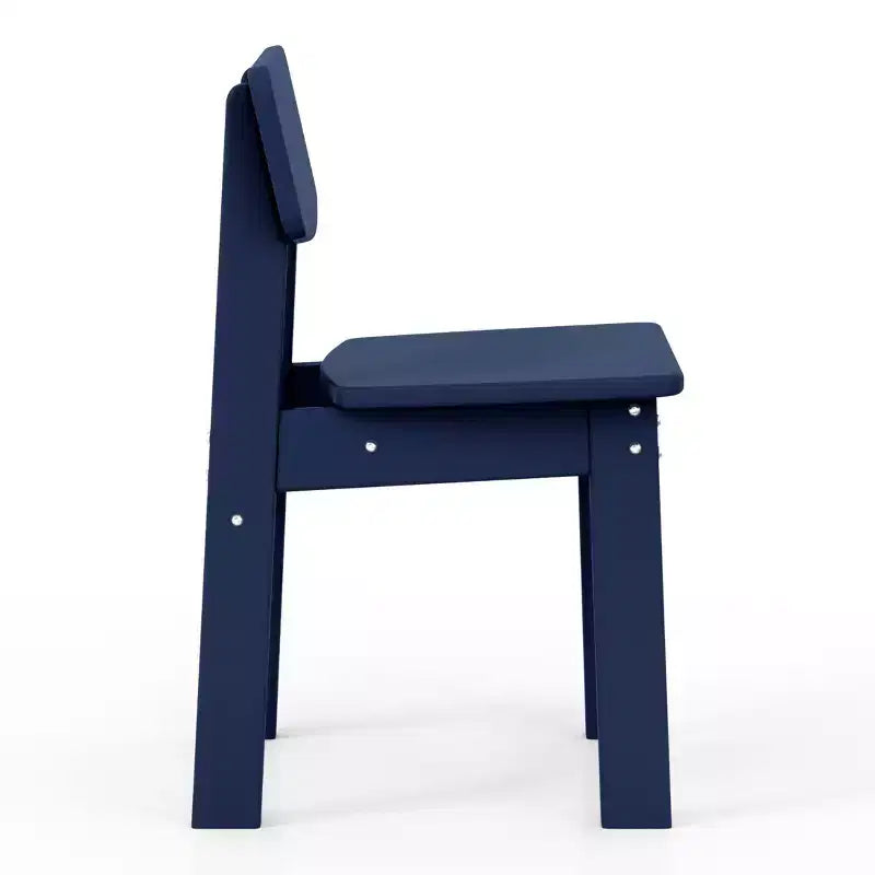 WestinTrends Tiny Terraces Outdoor HDPE Kids Modern Plastic Toddler Dining Chairs (Set of Two)