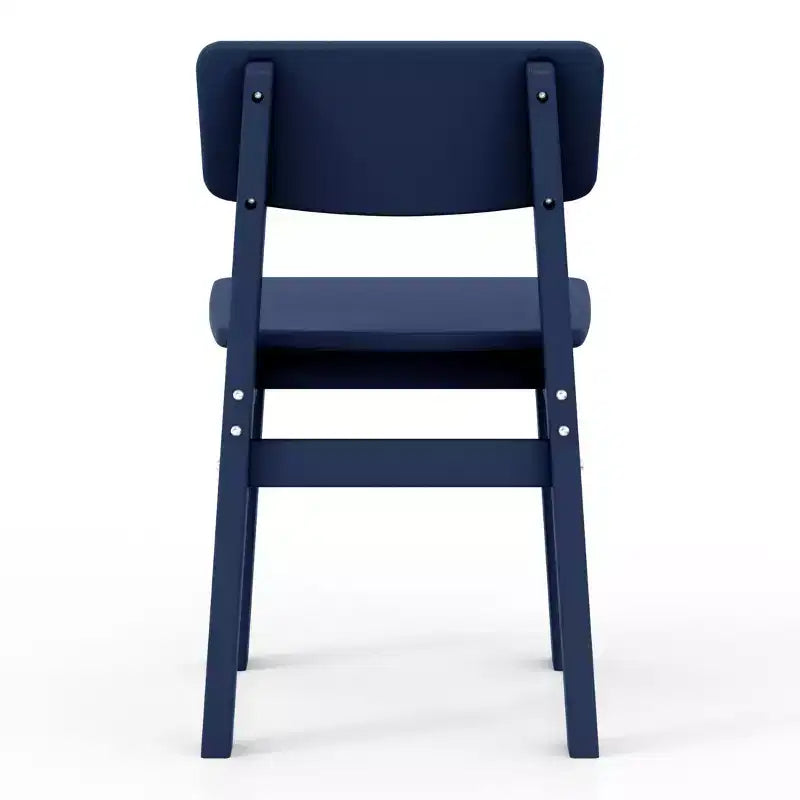WestinTrends Tiny Terraces Outdoor HDPE Kids Modern Plastic Toddler Dining Chairs (Set of Two)