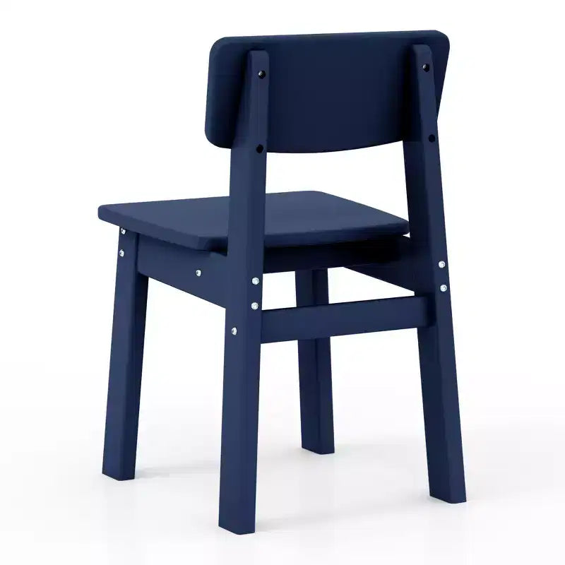 WestinTrends Tiny Terraces Outdoor HDPE Kids Modern Plastic Toddler Dining Chairs (Set of Two)