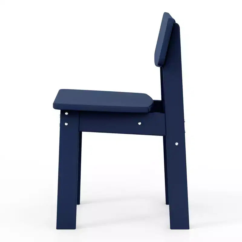 WestinTrends Tiny Terraces Outdoor HDPE Kids Modern Plastic Toddler Dining Chairs (Set of Two)