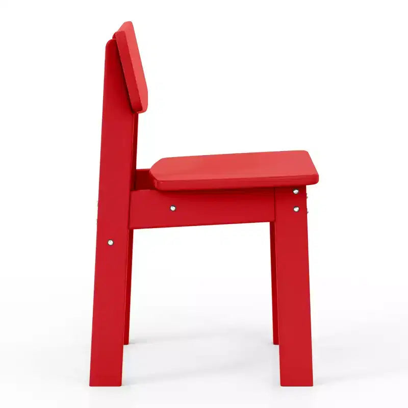 WestinTrends Tiny Terraces Outdoor HDPE Kids Modern Plastic Toddler Dining Chairs (Set of Two)