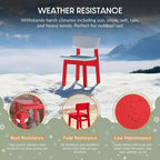WestinTrends Tiny Terraces Outdoor HDPE Kids Modern Plastic Toddler Dining Chairs (Set of Two)