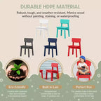 WestinTrends Tiny Terraces Outdoor HDPE Kids Modern Plastic Toddler Dining Chairs (Set of Two)