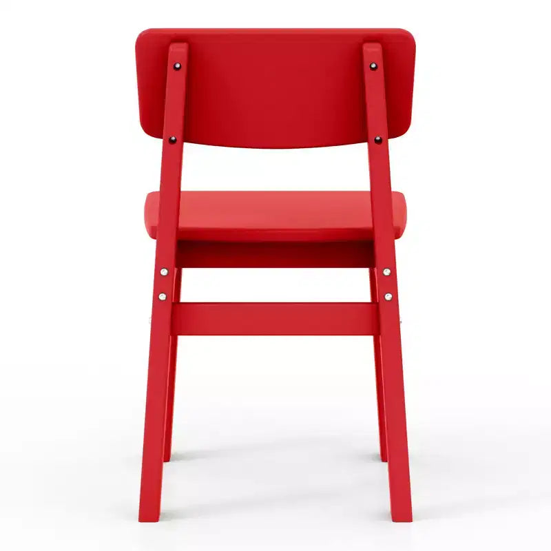 WestinTrends Tiny Terraces Outdoor HDPE Kids Modern Plastic Toddler Dining Chairs (Set of Two)