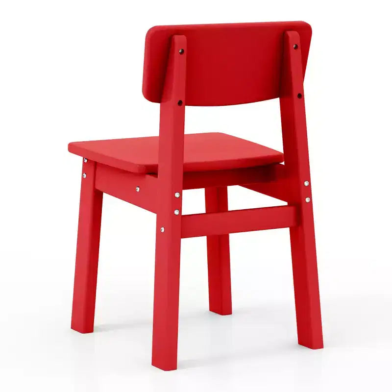 WestinTrends Tiny Terraces Outdoor HDPE Kids Modern Plastic Toddler Dining Chairs (Set of Two)