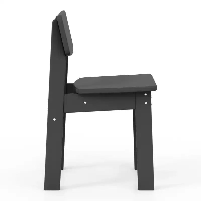 WestinTrends Tiny Terraces Outdoor HDPE Kids Modern Plastic Toddler Dining Chairs (Set of Two)
