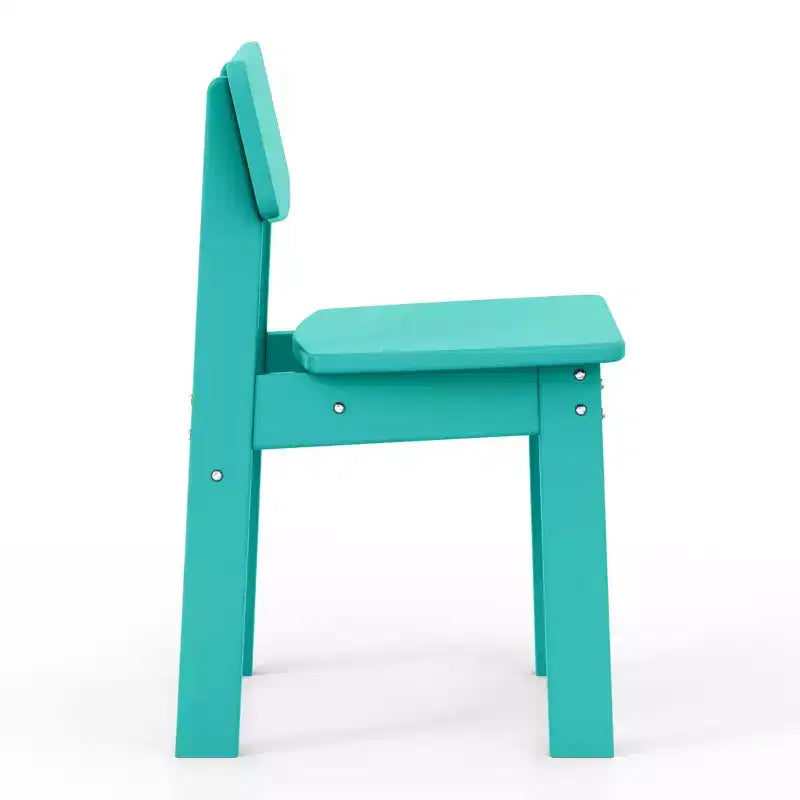WestinTrends Tiny Terraces Outdoor HDPE Kids Modern Plastic Toddler Dining Chairs (Set of Two)