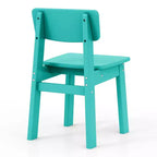WestinTrends Tiny Terraces Outdoor HDPE Kids Modern Plastic Toddler Dining Chairs (Set of Two)