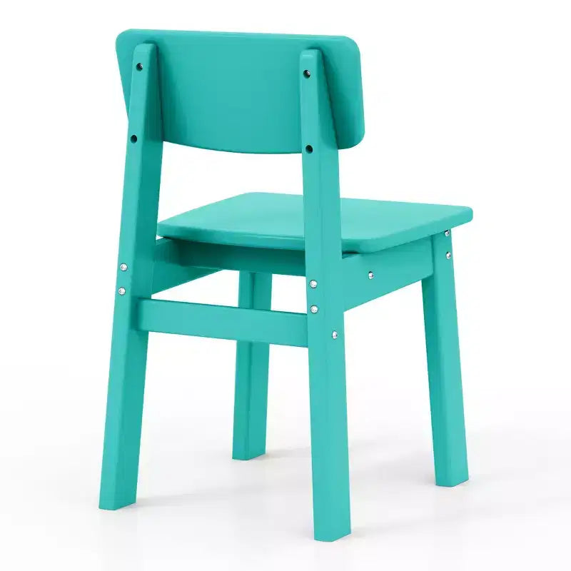WestinTrends Tiny Terraces Outdoor HDPE Kids Modern Plastic Toddler Dining Chairs (Set of Two)