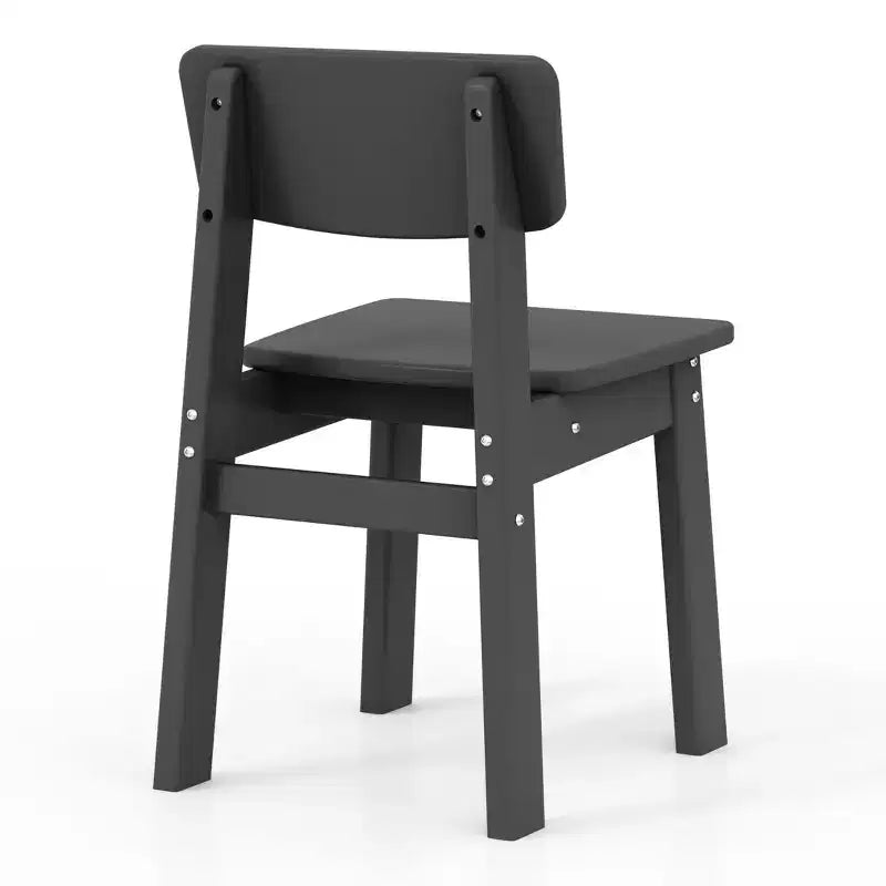 WestinTrends Tiny Terraces Outdoor HDPE Kids Modern Plastic Toddler Dining Chairs (Set of Two)