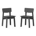 WestinTrends Tiny Terraces Outdoor HDPE Kids Modern Plastic Toddler Dining Chairs (Set of Two)