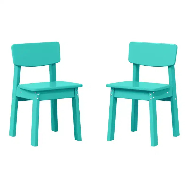 WestinTrends Tiny Terraces Sedie da Pranzo per Bambini in HDPE (Set da Due)