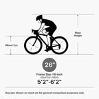 hykolity Bicicletta da Montagna con Ruote da 26 27.5 pollici, Bici MTB a 18 velocità con Sospensione Completa, Sella Regolabile per Ciclismo Outdoor Uomo Donna