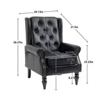 Wood Frame Armchair, Modern Accent Chair Lounge Chair with Sturdy Wood Legs for Living Room Bedroom