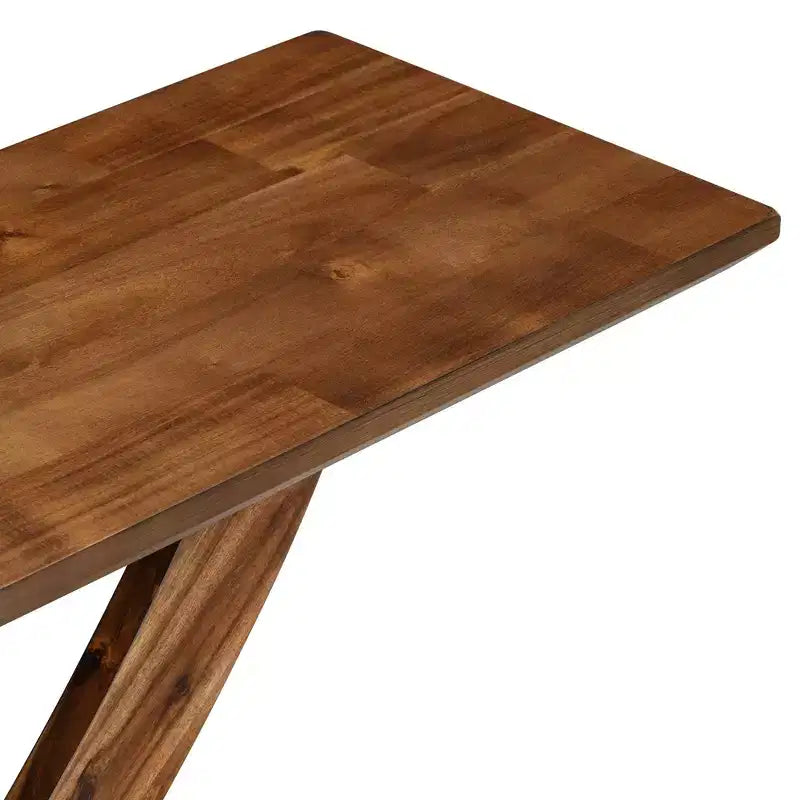Christopher Knight Home Browni Tavolo Consolle da 57'' in Legno di Acacia Rustico con Gambe Incrociate