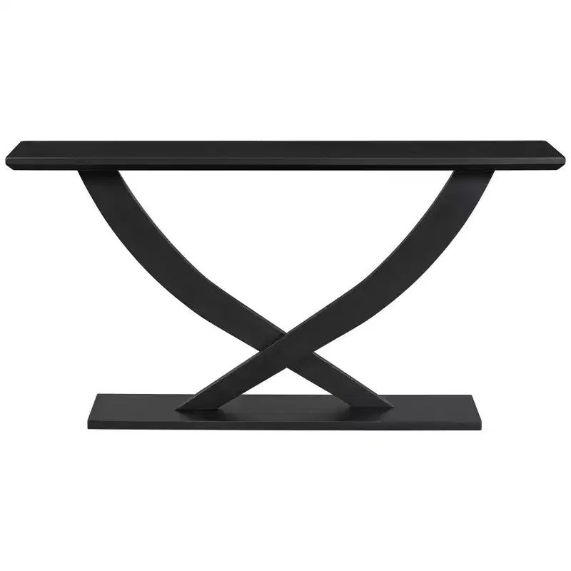 Christopher Knight Home Browni Tavolo Consolle da 57'' in Legno di Acacia Rustico con Gambe Incrociate
