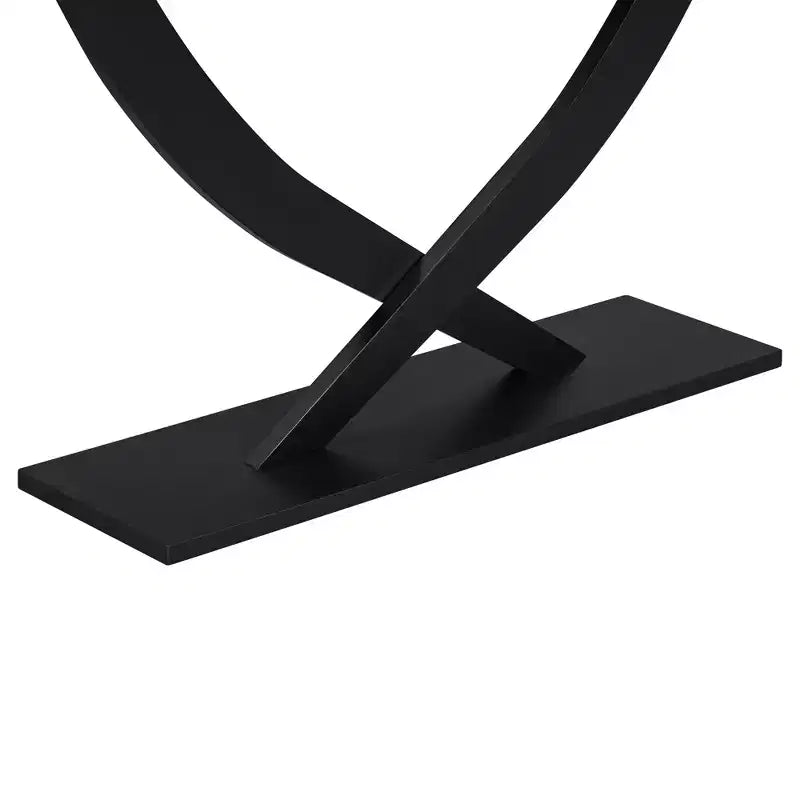 Christopher Knight Home Browni Tavolo Consolle da 57'' in Legno di Acacia Rustico con Gambe Incrociate