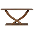 Christopher Knight Home Browni Tavolo Consolle da 57'' in Legno di Acacia Rustico con Gambe Incrociate