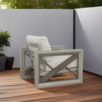 Christopher Knight Home Myra Outdoor Modern Powder Coated Aluminum Geometric Pattern Club Chair with Water Resistant Cushions