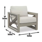 Christopher Knight Home Myra Outdoor Modern Powder Coated Aluminum Geometric Pattern Club Chair with Water Resistant Cushions