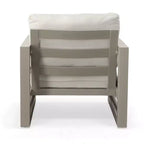 Christopher Knight Home Myra Outdoor Modern Powder Coated Aluminum Geometric Pattern Club Chair with Water Resistant Cushions