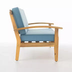 Christopher Knight Home Peyton Outdoor Acacia Wood Club Chairs with Water-Resistant Cushions (Set of 2)