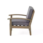 Christopher Knight Home Peyton Outdoor Acacia Wood Club Chairs with Water-Resistant Cushions (Set of 2)