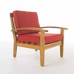 Christopher Knight Home Peyton Outdoor Acacia Wood Club Chairs with Water-Resistant Cushions (Set of 2)