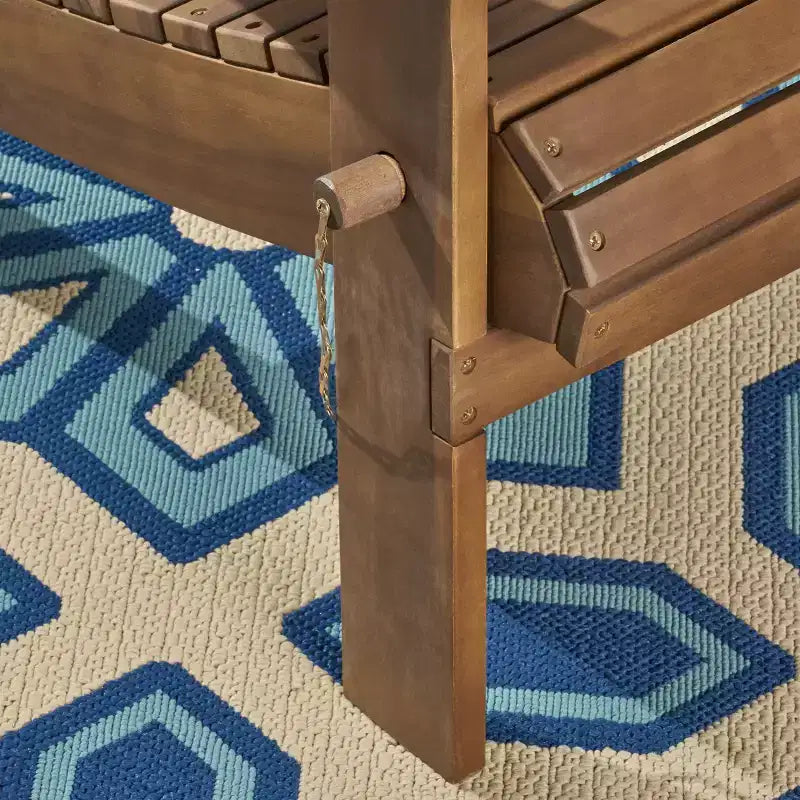 GDFStudio Cara Sedia Adirondack Pieghevole da Esterno in Legno di Acacia